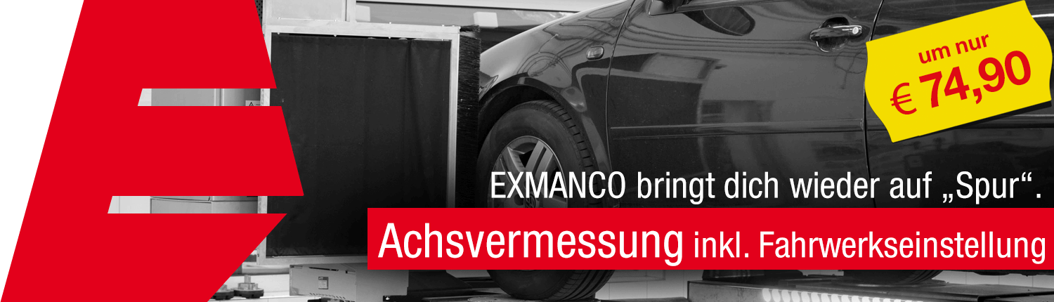 Exmanco Achsvermessung inkl. Fahrwerkseinstellung
